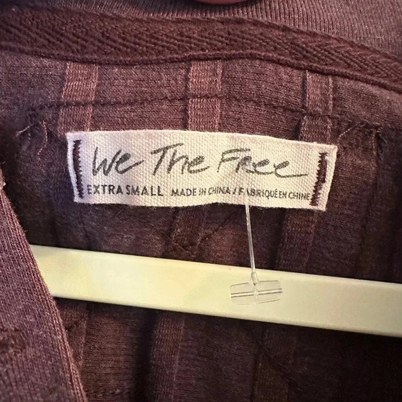 We The Free Womens Purple In the Mix Henley Long Sleeve Top size Xs - Picture 2 of 5